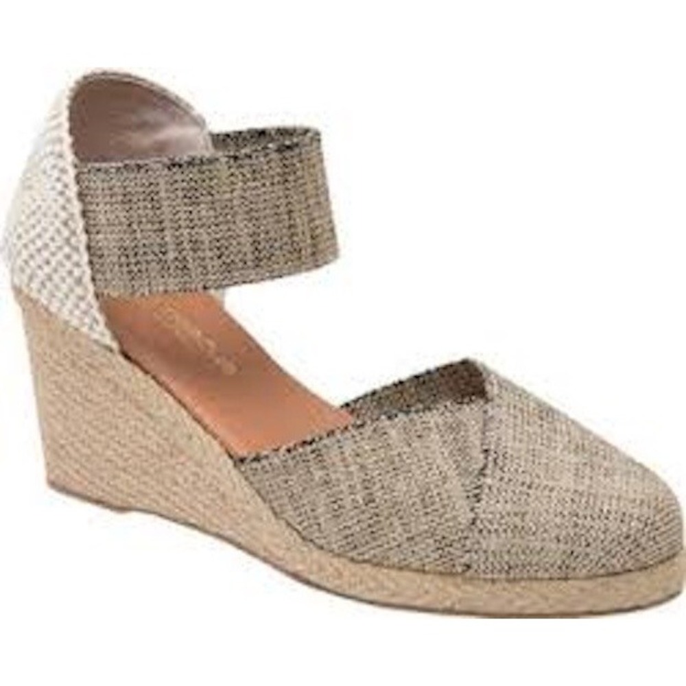 Andre Assous Anouka Espadrille Wedge Sandals 9 Woven Spain Luxury Boho Lagenlook